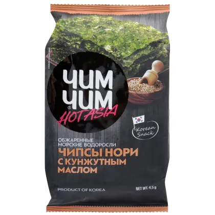 Чипсы нори с кунжутным маслом "Чим-чим", 4,5 гр