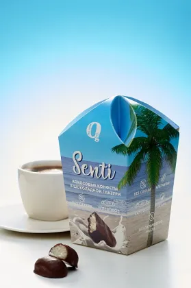 Конфеты кокосовые в шоколадной глазури без сахара "Senti", 90 гр