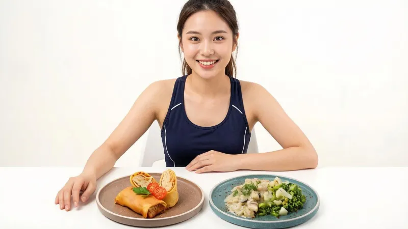 Слим Дуэт №9 "Блины нутовые с курицей и Бефстроганов из курицы с грибами и тушеными овощами" 2