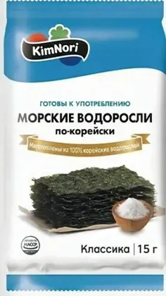 KimNori Морские водоросли по-корейски (чипсы нори), 15гр