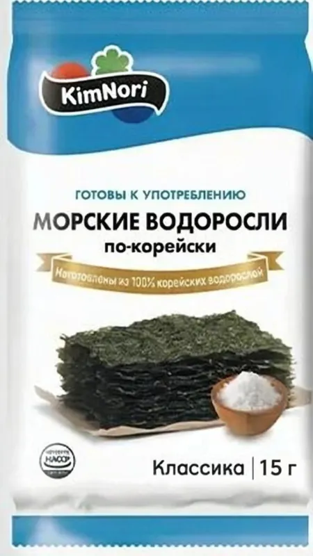 KimNori Морские водоросли по-корейски (чипсы нори), 15гр 1