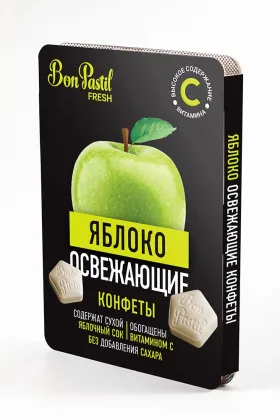Конфеты "Освежающие Bon Pastil FRESH" Яблоко с витамином С