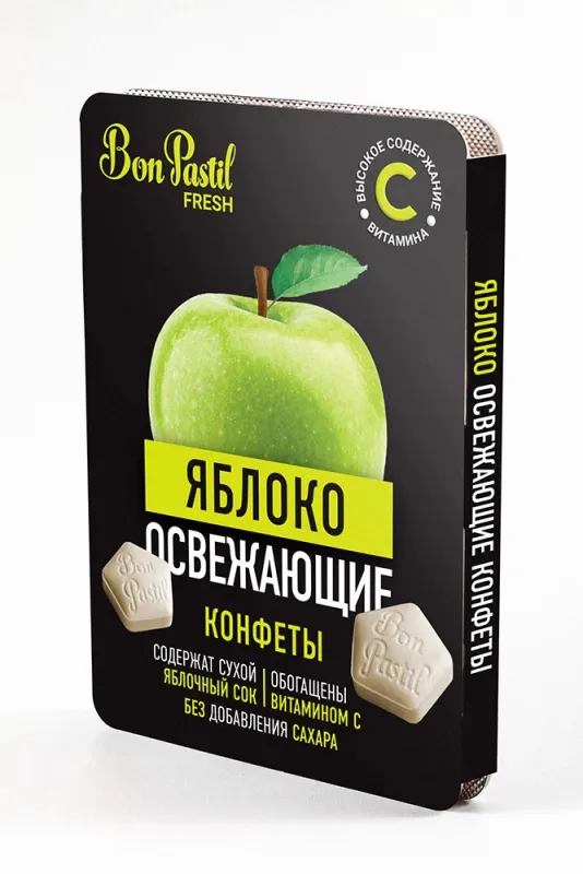 Конфеты "Освежающие Bon Pastil FRESH" Яблоко с витамином С 1
