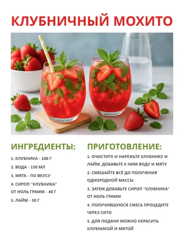 Сироп ZERO SUGAR "Мохито", 250 мл 2