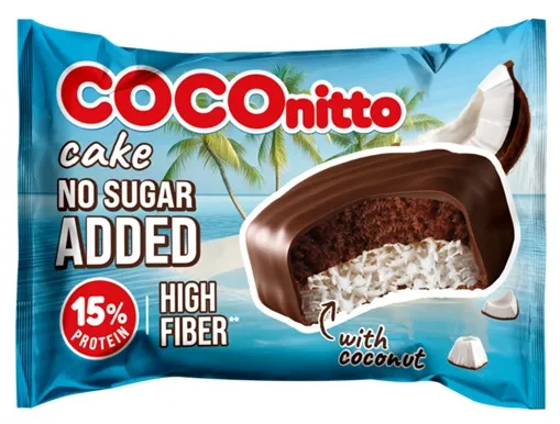 COCOnitto Протеиновое печенье без сахара "Кокос", 50 гр 1