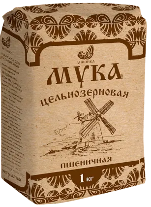 Мука обойная пшеничная (цельнозерновая) Дивинка, 1000 гр