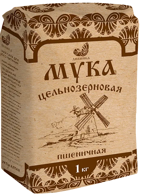Мука обойная пшеничная (цельнозерновая) Дивинка, 1000 гр 1