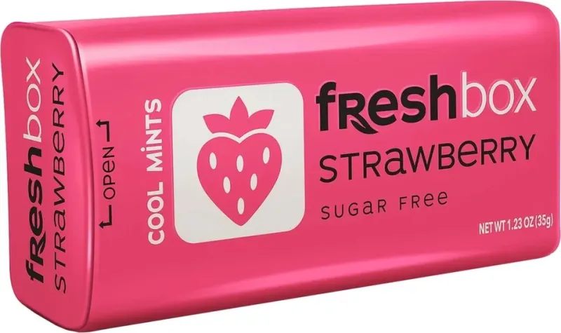 Драже освежающие без сахара (клубника) "FreshBox Strawberry" 3