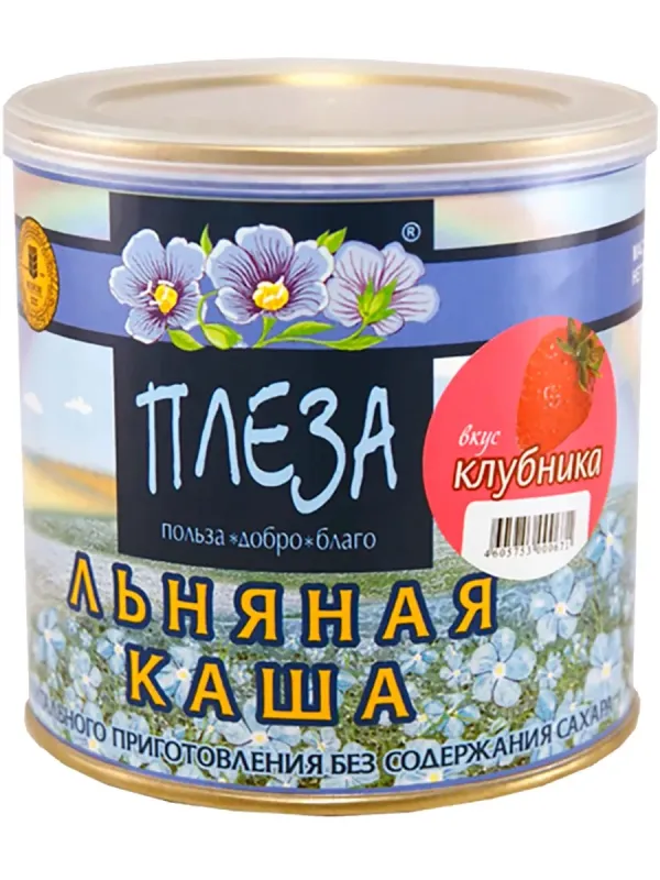 Каша льняная "Плеза" 400 г. Клубника 1