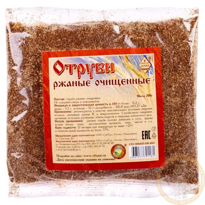 Отруби "СибТар" ржаные очищенные