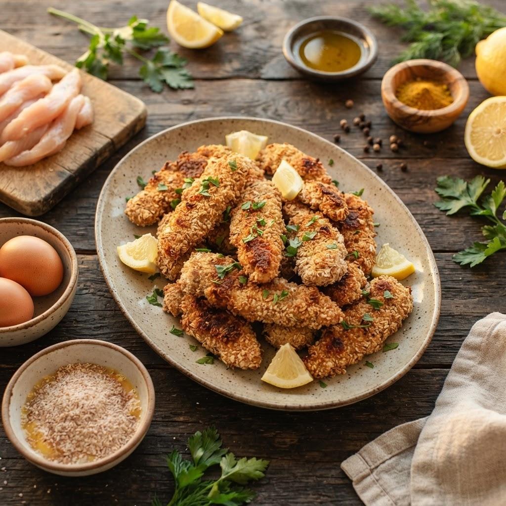 Куриные наггетсы в панировке из отрубей