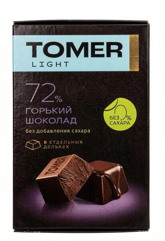 Томер Шоколад горький без сахара 72% какао, 70 гр