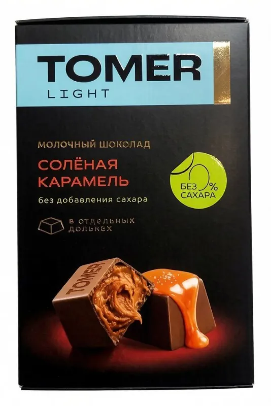 Томер Шоколад молочный "Соленая карамель", 115 гр