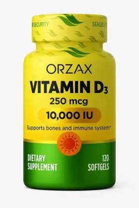 ORZAX VITAMIN D3 (Витамин D3) 10000 IU, 120 капсул