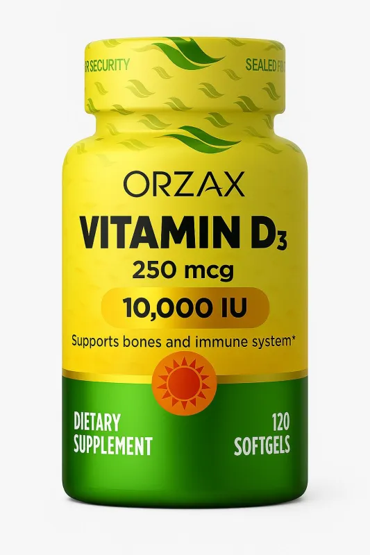 ORZAX VITAMIN D3 (Витамин D3) 10000 IU, 120 капсул