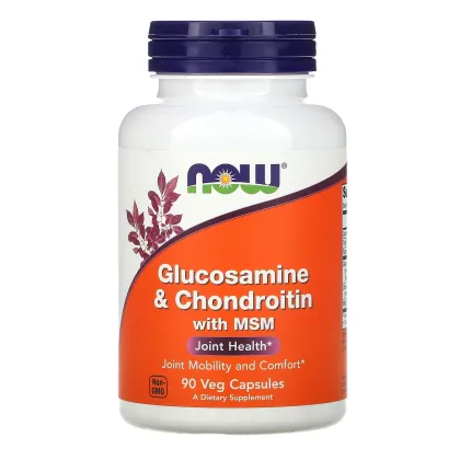 NOW Glucosamine & Chondroitin (Глюкозамин и Хондроитин), 90 капсул
