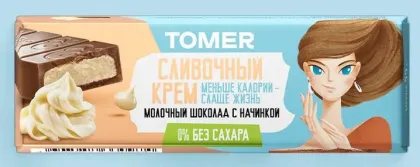 Томер Батончик из шоколада с начинкой "Сливочный крем", 55гр