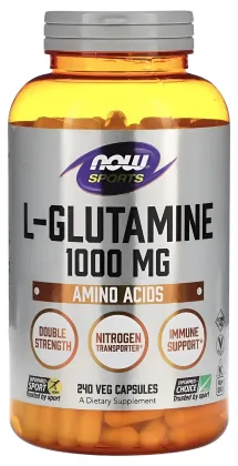 NOW L-GLUTAMINE (L-глютамин) 1000 мг, 240 капсул