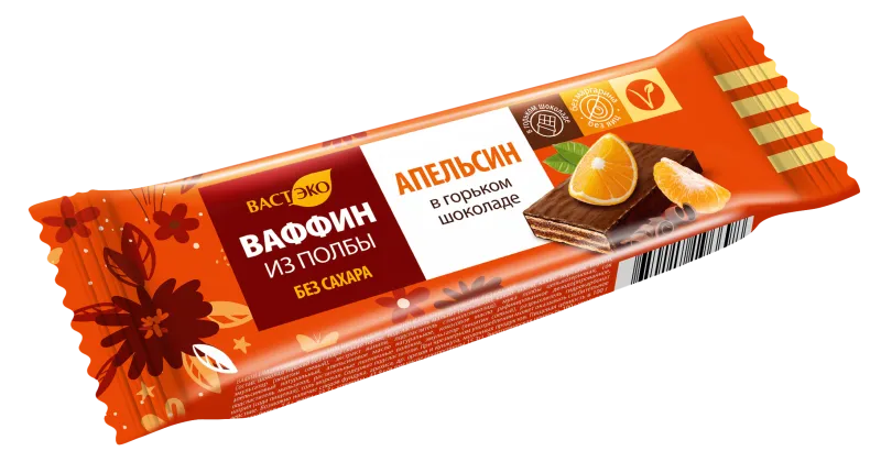Ваффин в шоколаде без сахара "Апельсин" 1