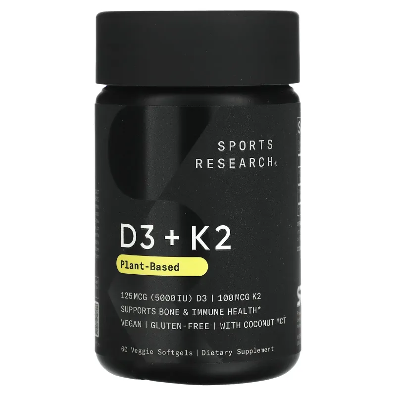 SR Vitamin D3+K2 5000 ME (Витамин D3+K2) 100 мг, 60 капсул