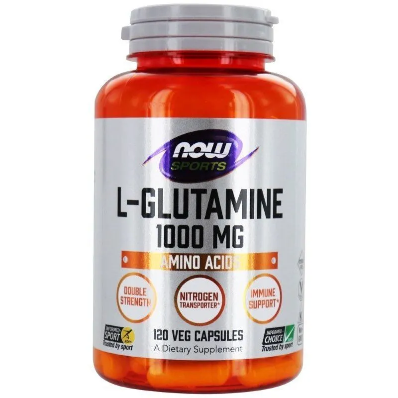 NOW L-GLUTAMINE (L-глютамин) 1000 мг, 120 капсул