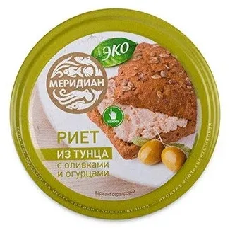 Риет из тунца с оливками и огурцами